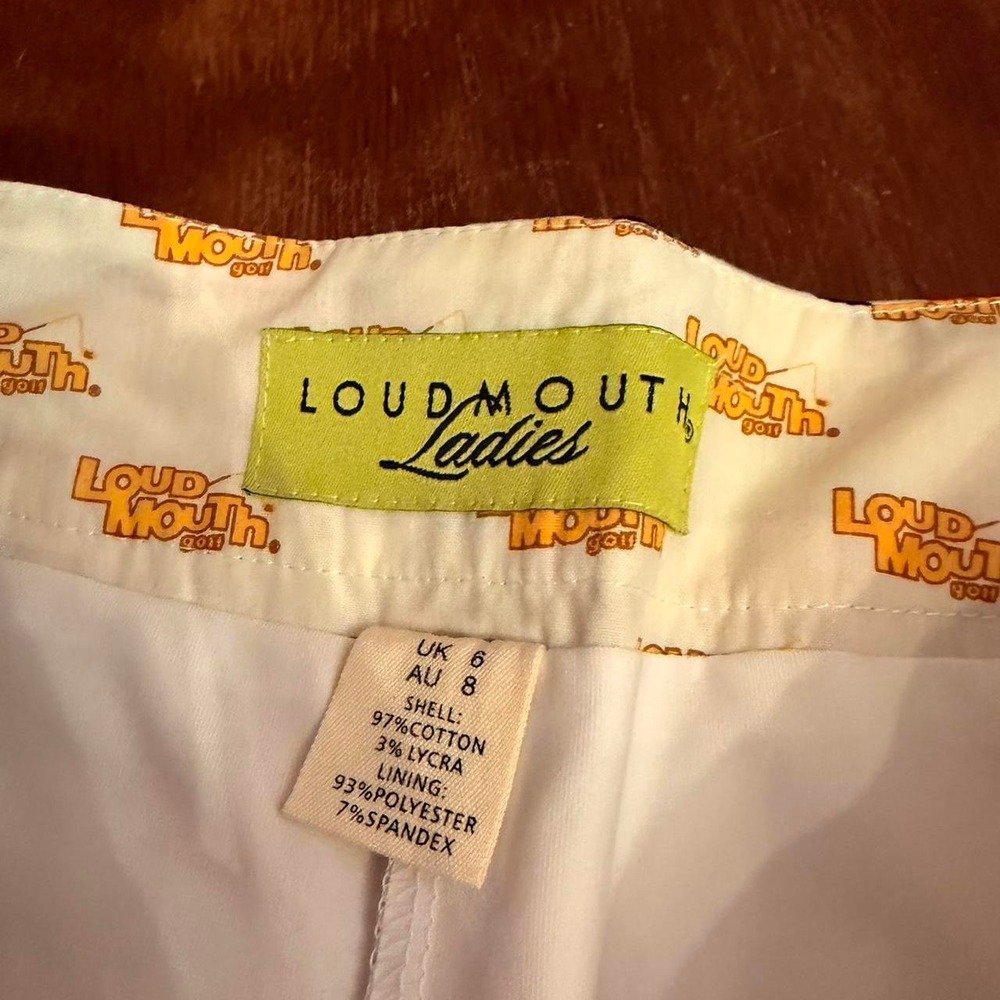 Loudmouth Golf Ladies Geometric Diamond Mini Skirt Size UK 6 AU 8 - Picture 2 of 2
